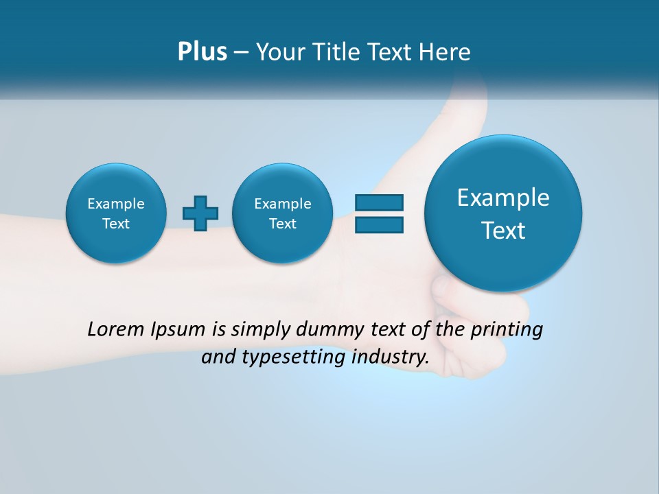A Hand Giving A Thumbs Up With A Blue Background PowerPoint Template