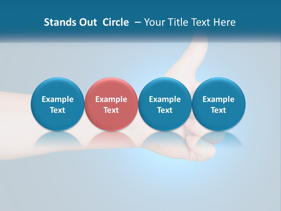 A Hand Giving A Thumbs Up With A Blue Background PowerPoint Template