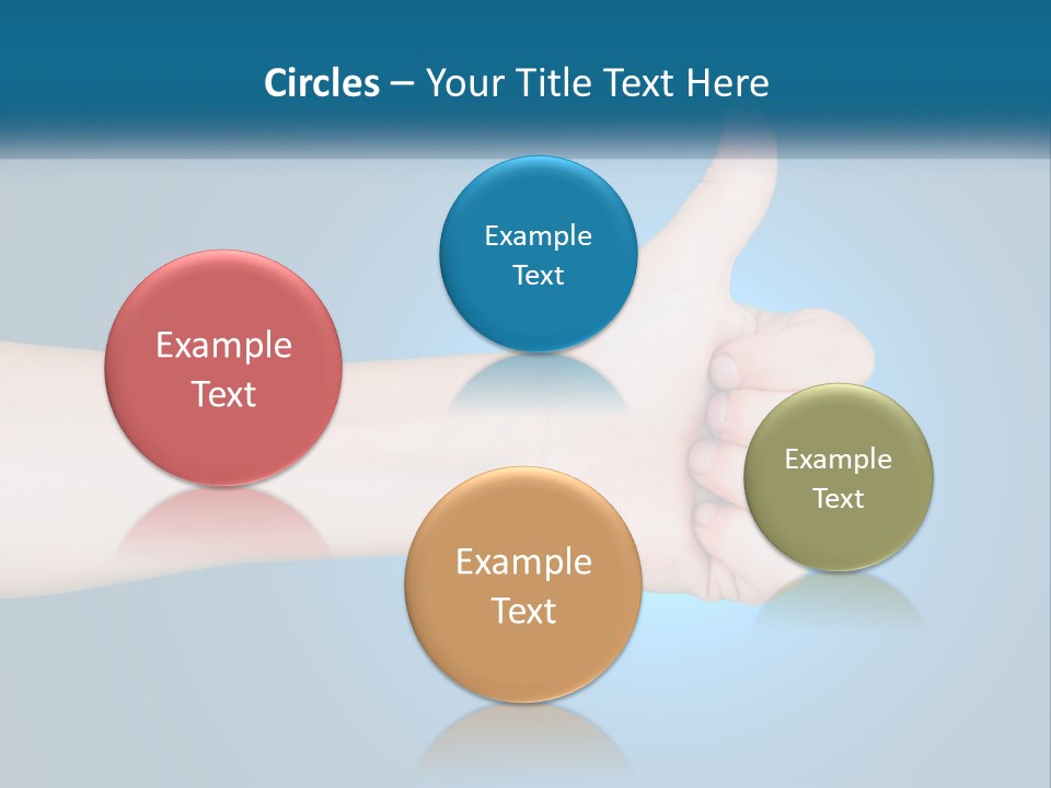 A Hand Giving A Thumbs Up With A Blue Background PowerPoint Template