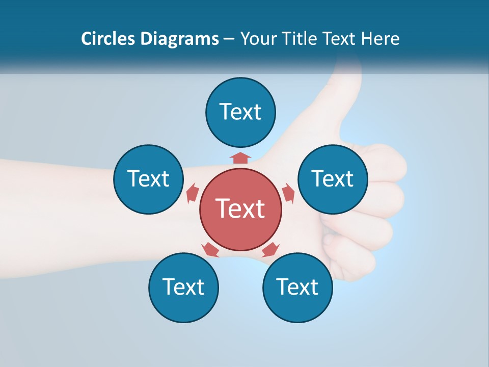 A Hand Giving A Thumbs Up With A Blue Background PowerPoint Template