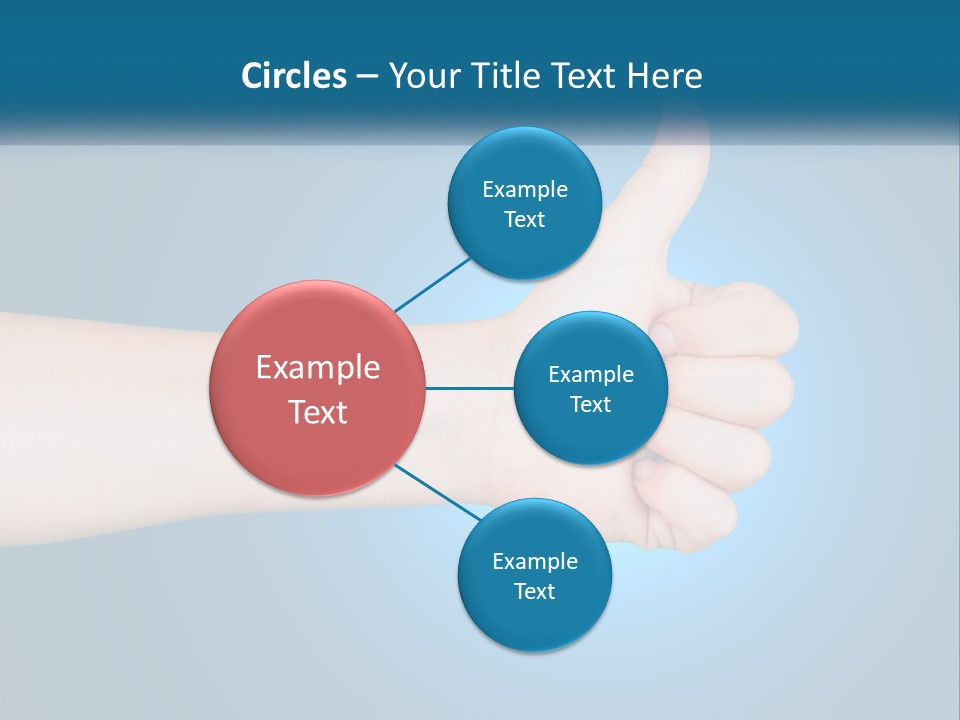 A Hand Giving A Thumbs Up With A Blue Background PowerPoint Template