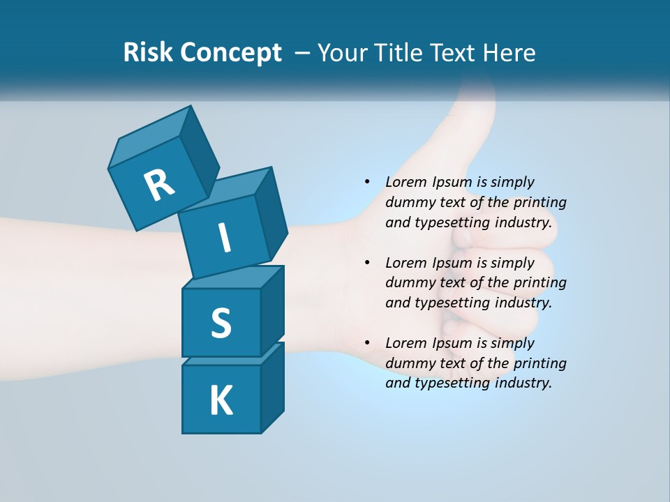 A Hand Giving A Thumbs Up With A Blue Background PowerPoint Template