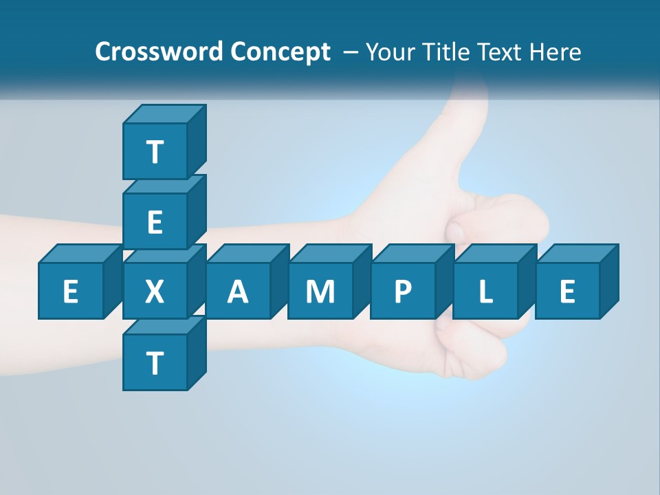 A Hand Giving A Thumbs Up With A Blue Background PowerPoint Template