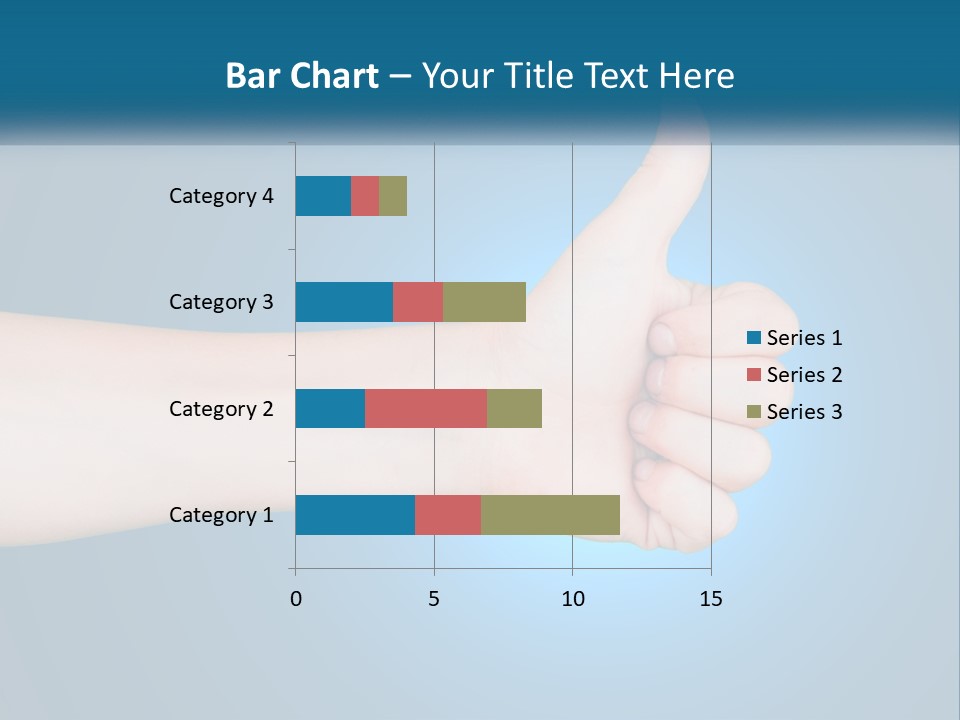 A Hand Giving A Thumbs Up With A Blue Background PowerPoint Template