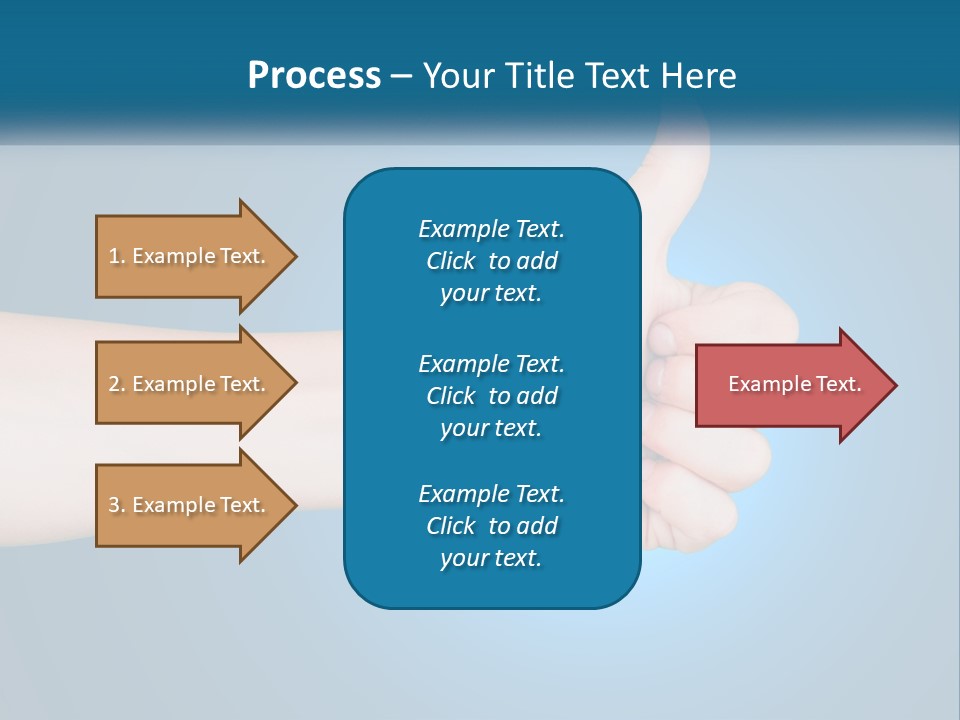 A Hand Giving A Thumbs Up With A Blue Background PowerPoint Template