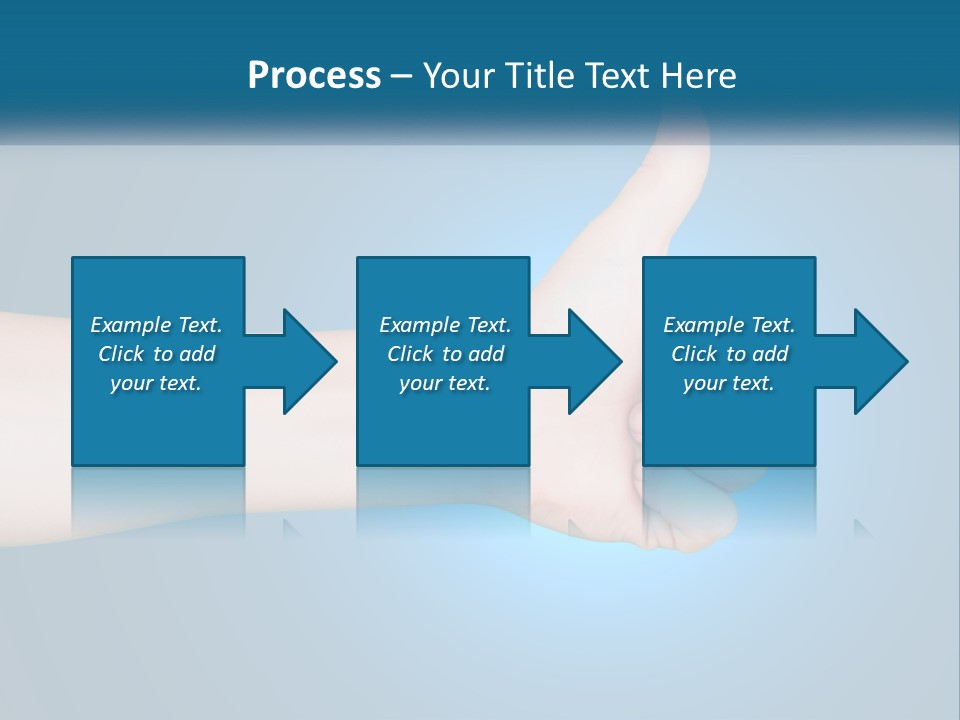 A Hand Giving A Thumbs Up With A Blue Background PowerPoint Template