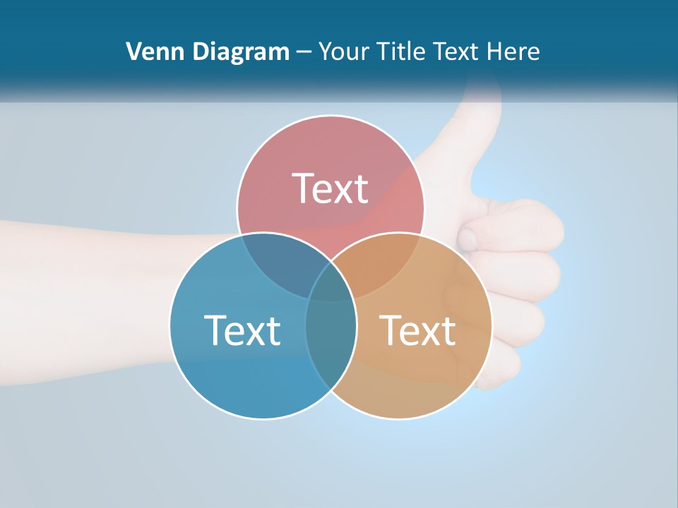A Hand Giving A Thumbs Up With A Blue Background PowerPoint Template