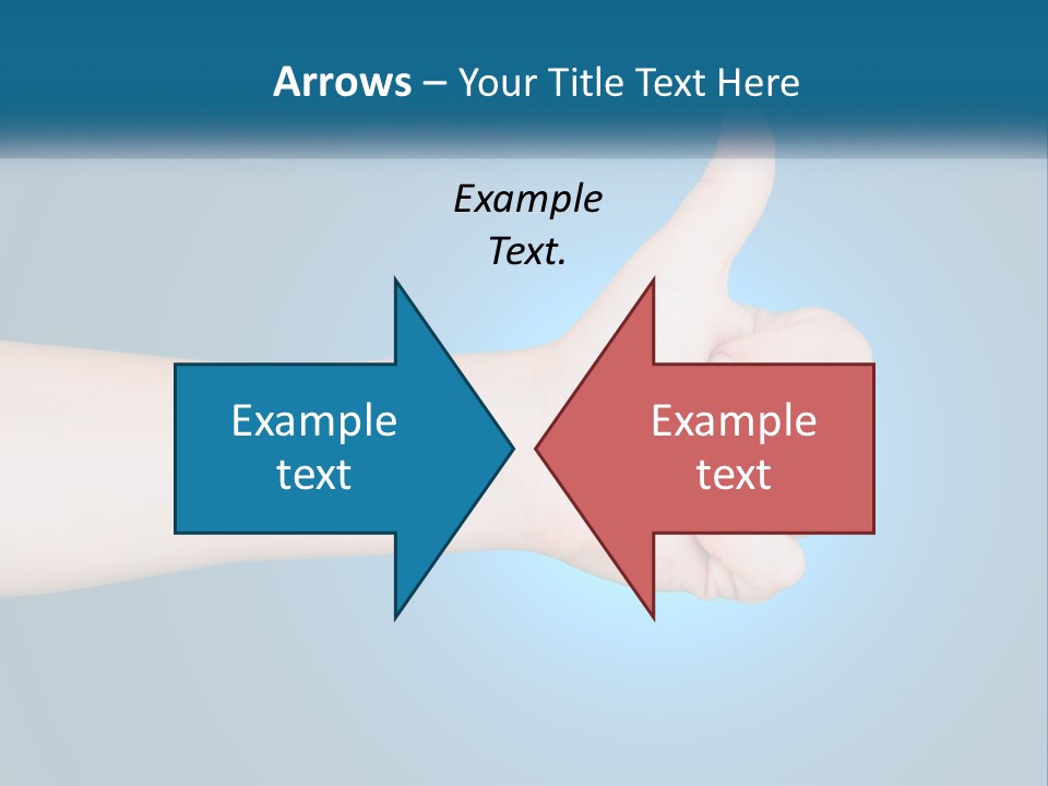 A Hand Giving A Thumbs Up With A Blue Background PowerPoint Template