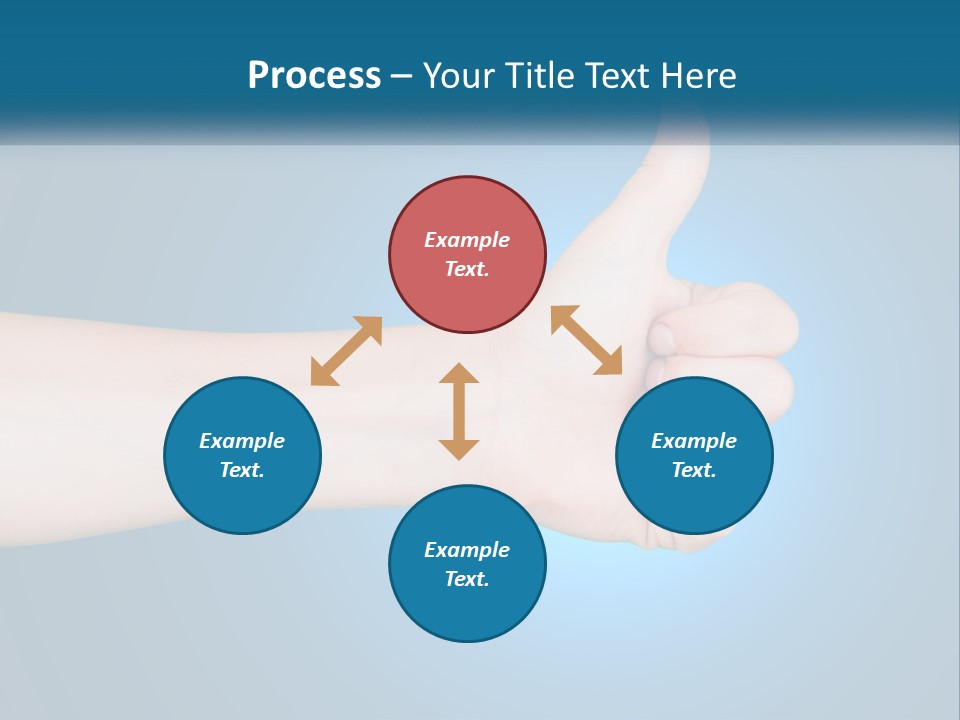 A Hand Giving A Thumbs Up With A Blue Background PowerPoint Template