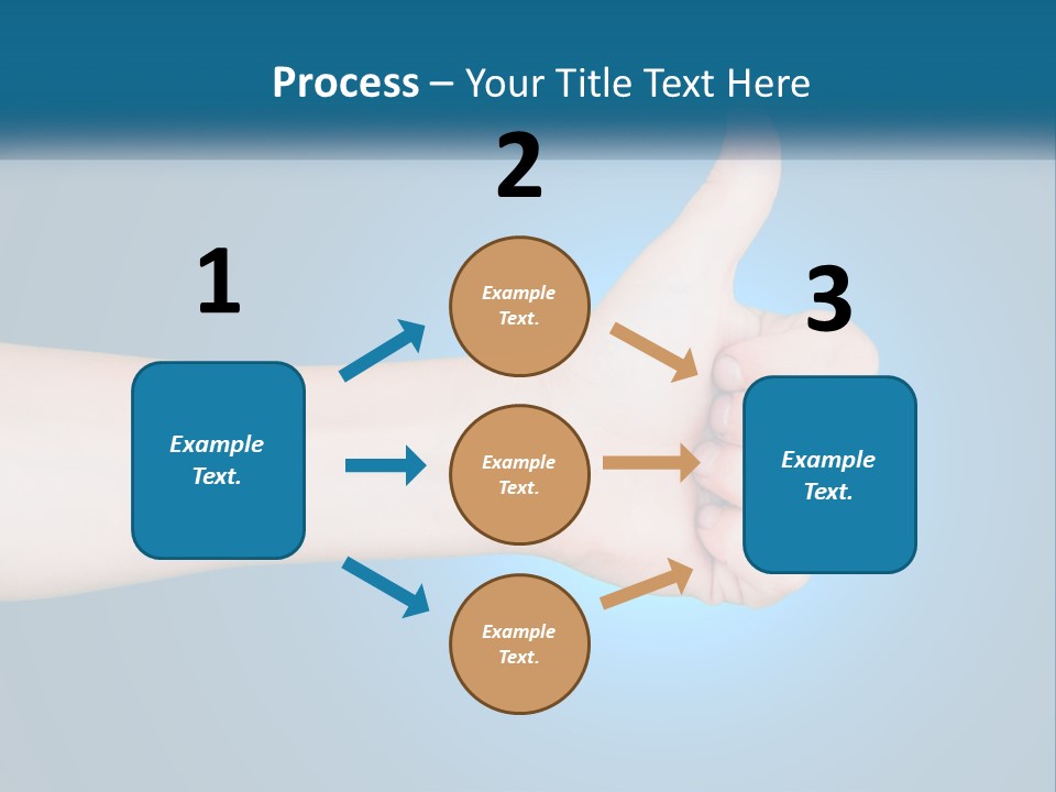 A Hand Giving A Thumbs Up With A Blue Background PowerPoint Template