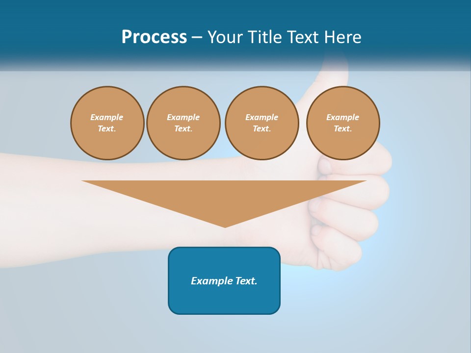 A Hand Giving A Thumbs Up With A Blue Background PowerPoint Template