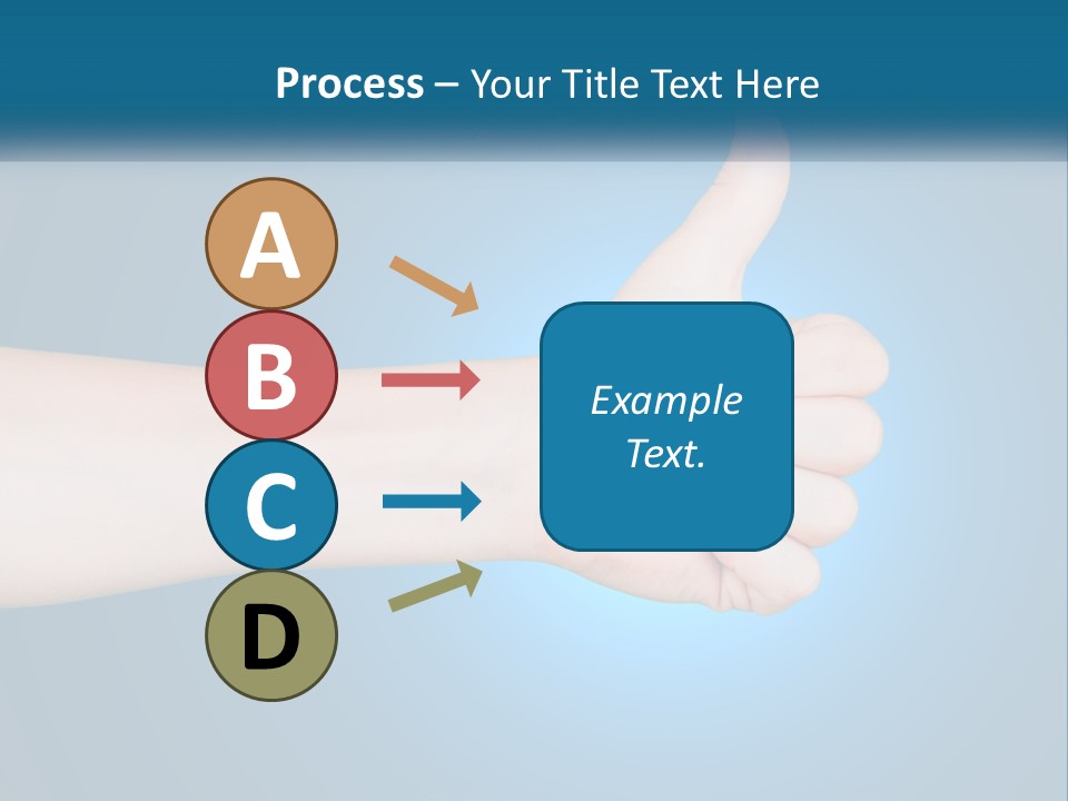 A Hand Giving A Thumbs Up With A Blue Background PowerPoint Template