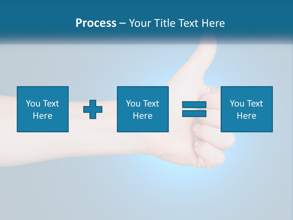 A Hand Giving A Thumbs Up With A Blue Background PowerPoint Template
