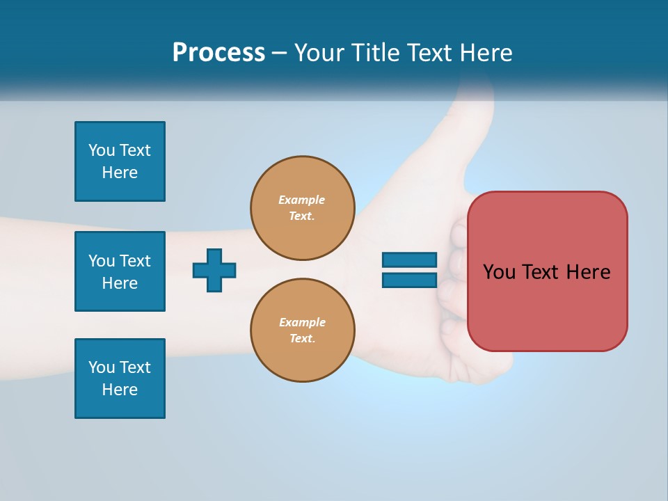 A Hand Giving A Thumbs Up With A Blue Background PowerPoint Template