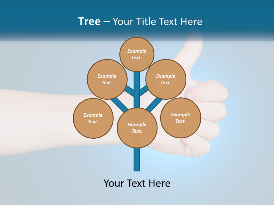 A Hand Giving A Thumbs Up With A Blue Background PowerPoint Template