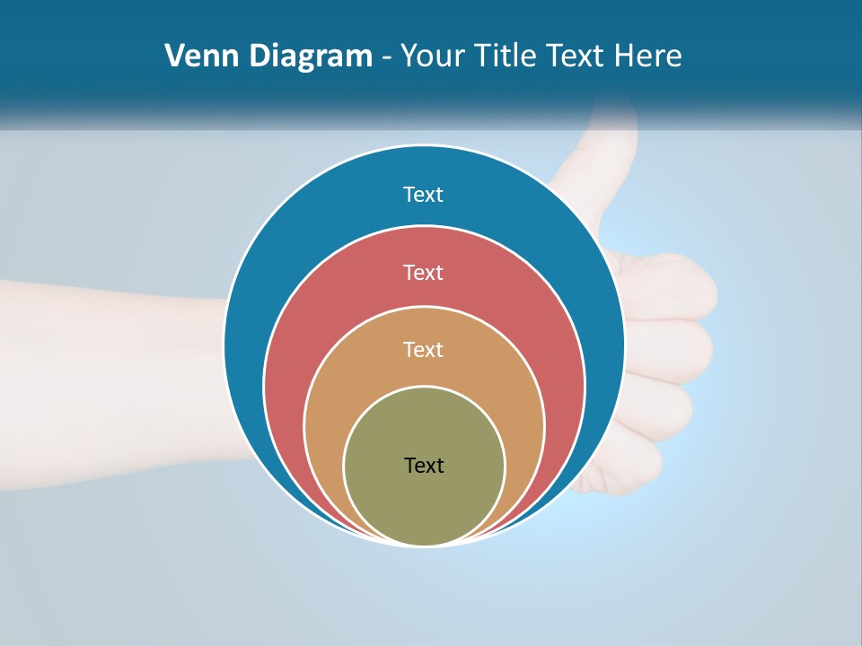 A Hand Giving A Thumbs Up With A Blue Background PowerPoint Template