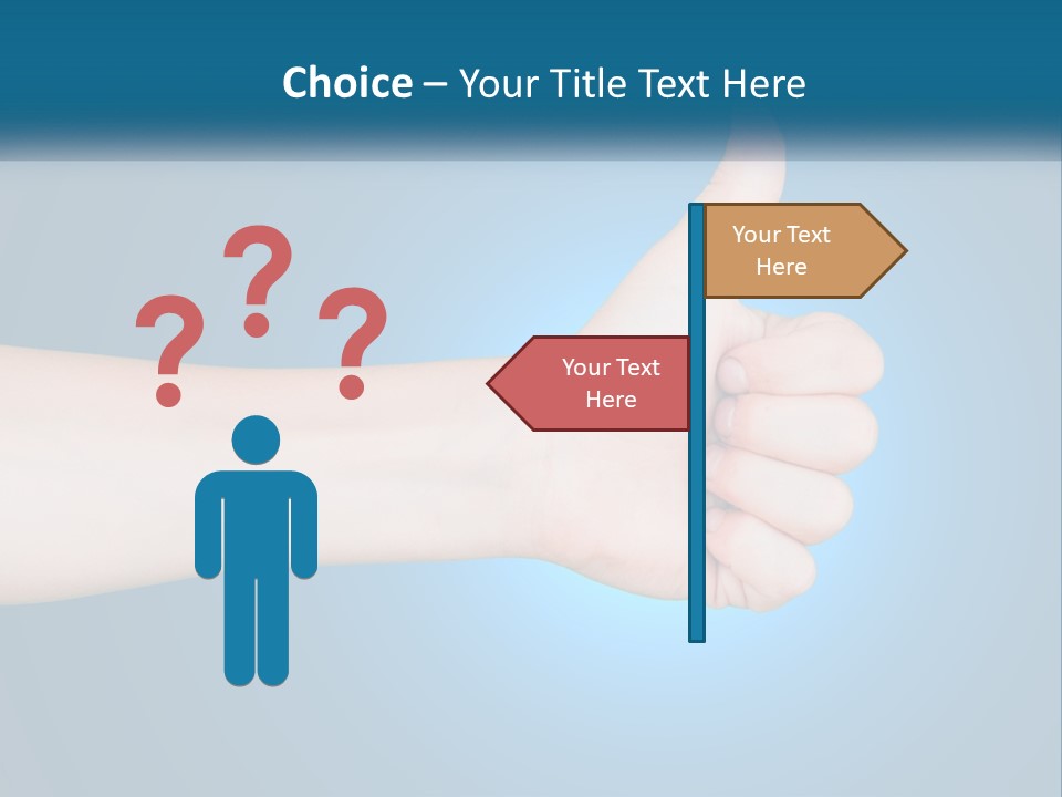 A Hand Giving A Thumbs Up With A Blue Background PowerPoint Template