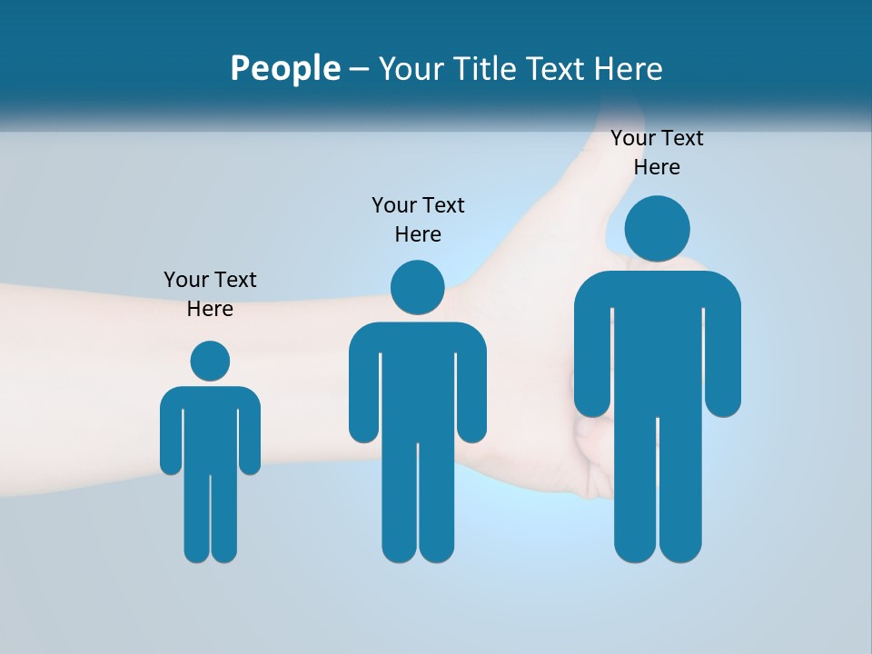 A Hand Giving A Thumbs Up With A Blue Background PowerPoint Template