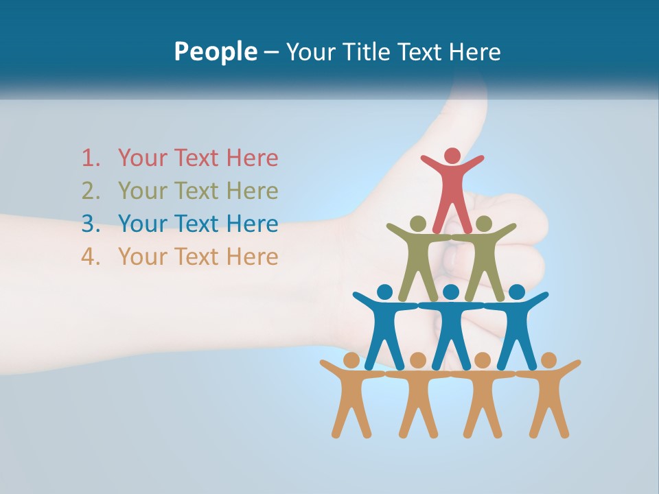 A Hand Giving A Thumbs Up With A Blue Background PowerPoint Template