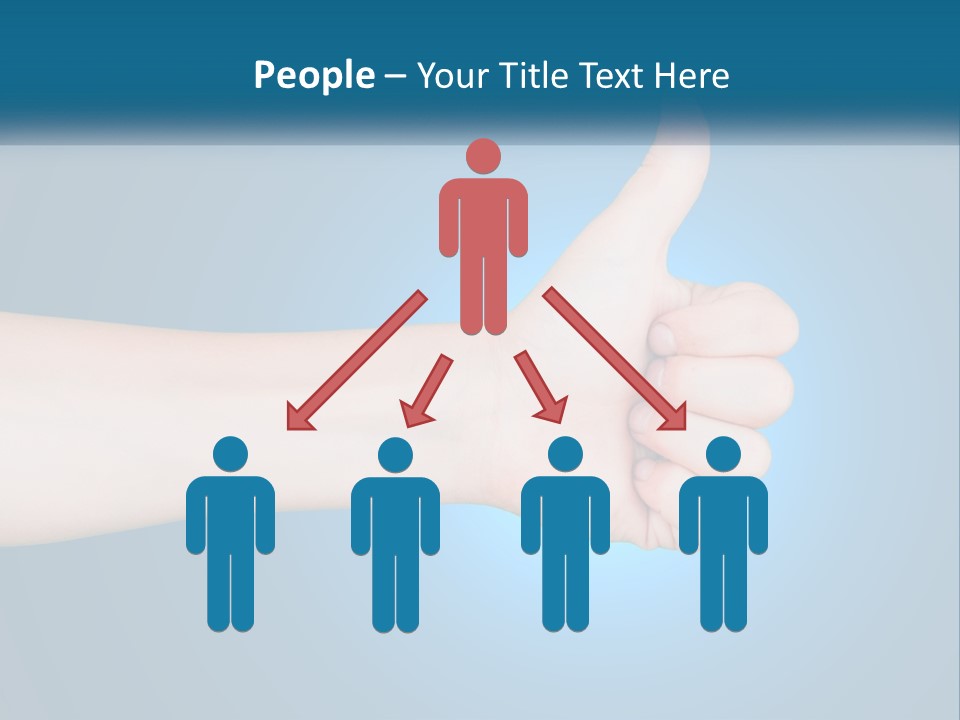 A Hand Giving A Thumbs Up With A Blue Background PowerPoint Template