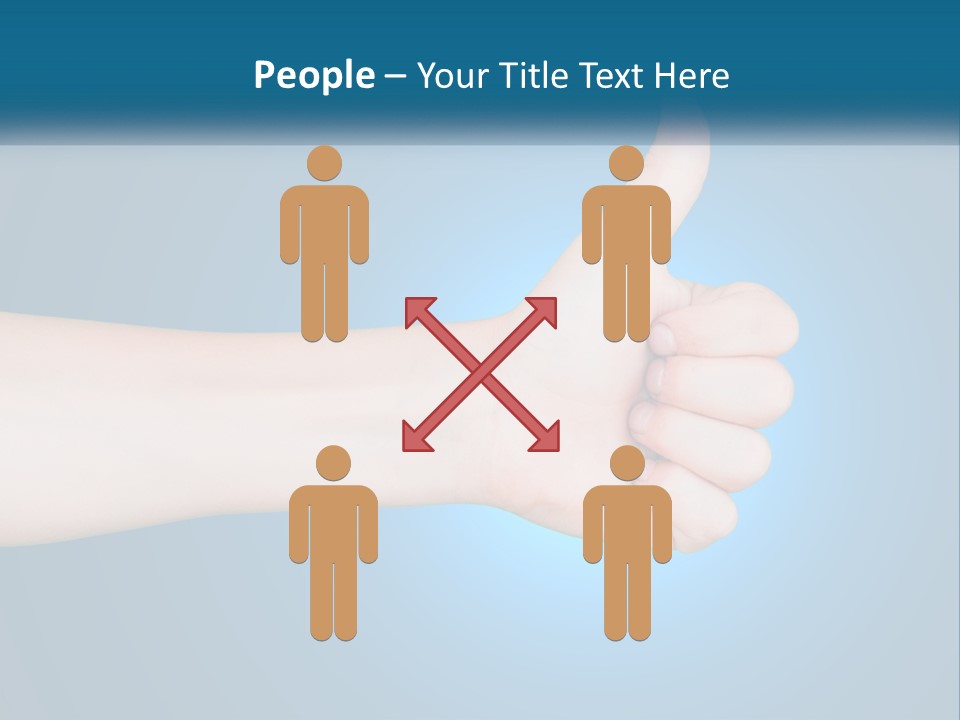 A Hand Giving A Thumbs Up With A Blue Background PowerPoint Template