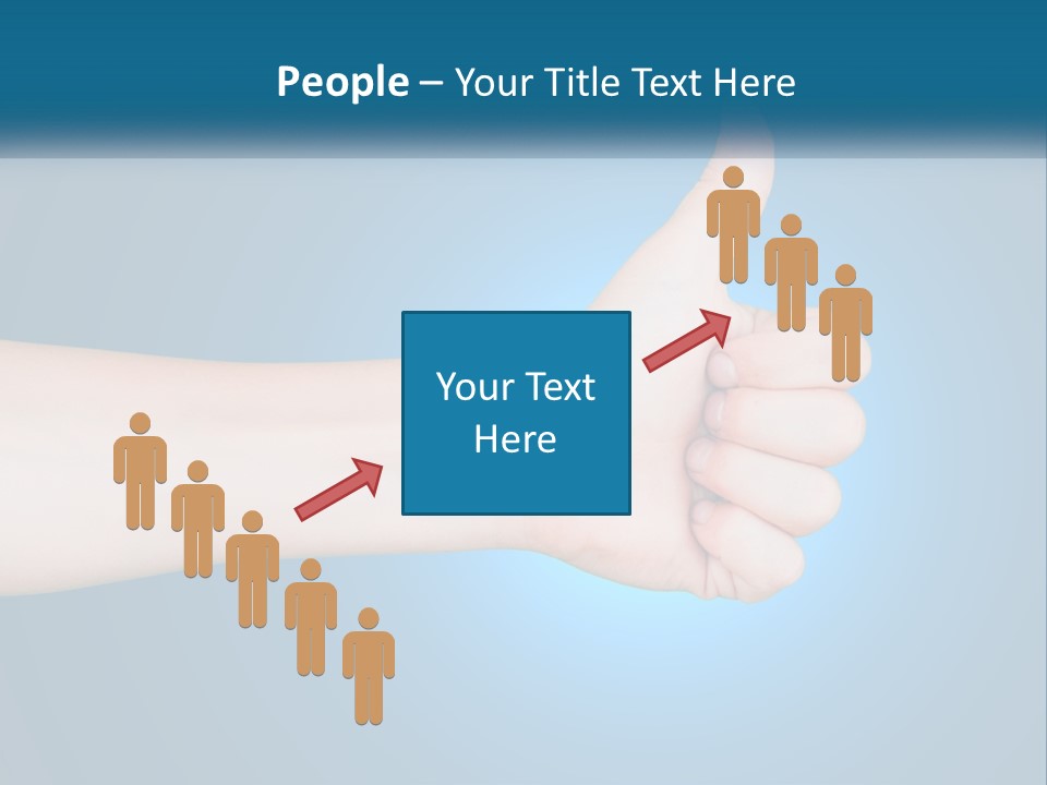 A Hand Giving A Thumbs Up With A Blue Background PowerPoint Template