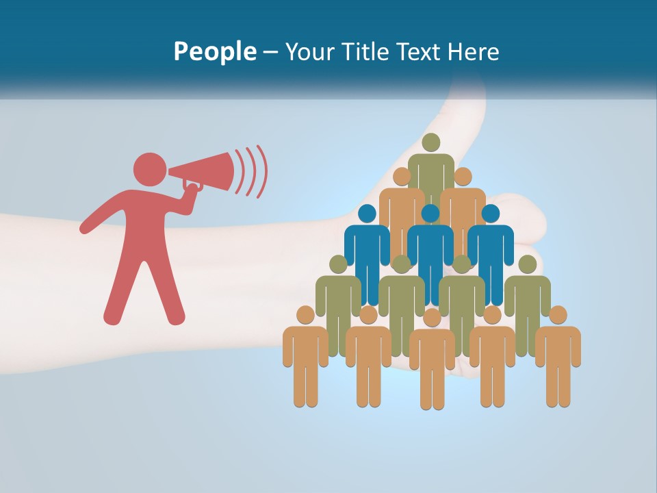A Hand Giving A Thumbs Up With A Blue Background PowerPoint Template