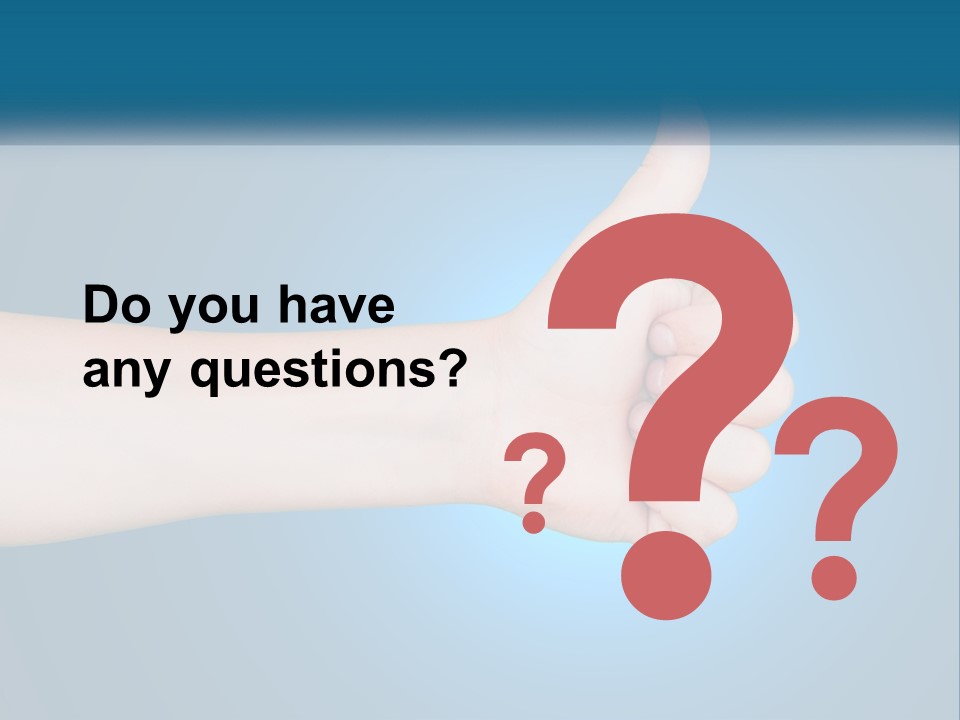 A Hand Giving A Thumbs Up With A Blue Background PowerPoint Template
