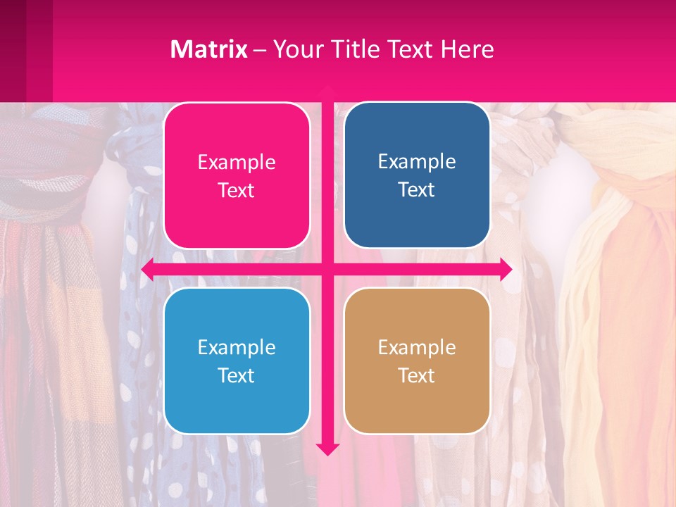 A Bunch Of Scarves Are Lined Up In A Row PowerPoint Template