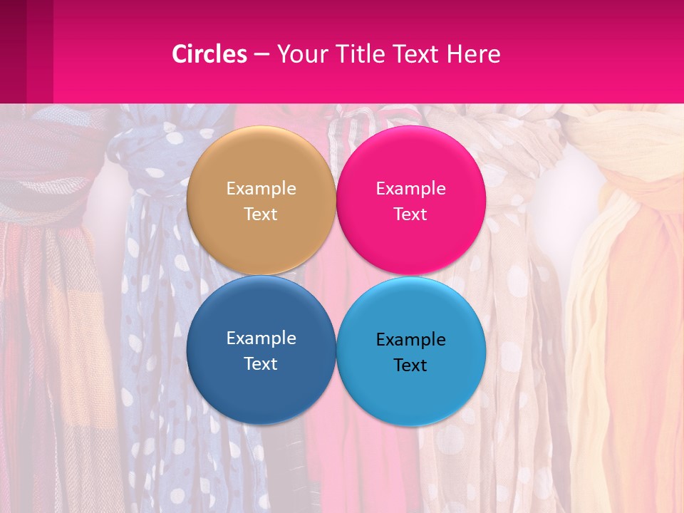 A Bunch Of Scarves Are Lined Up In A Row PowerPoint Template