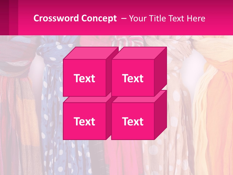 A Bunch Of Scarves Are Lined Up In A Row PowerPoint Template