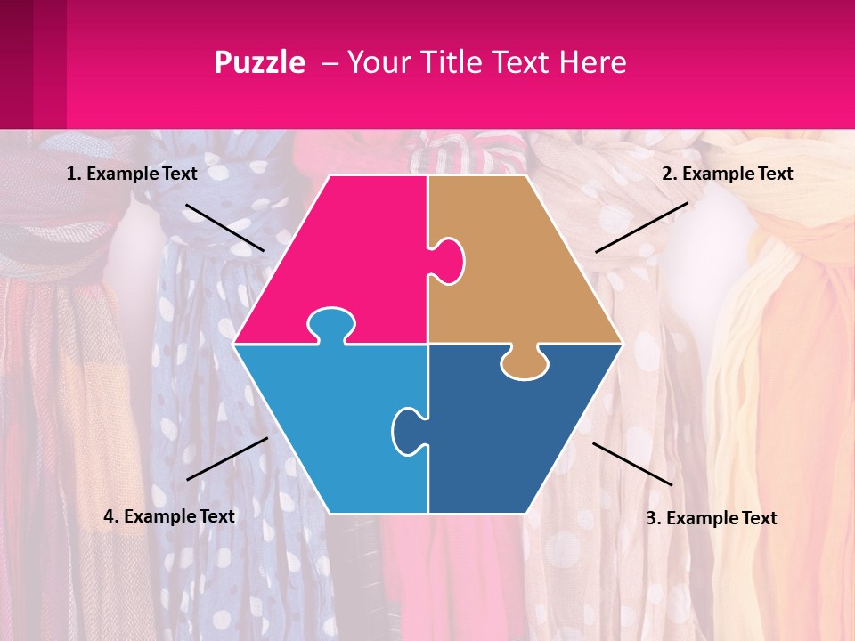 A Bunch Of Scarves Are Lined Up In A Row PowerPoint Template