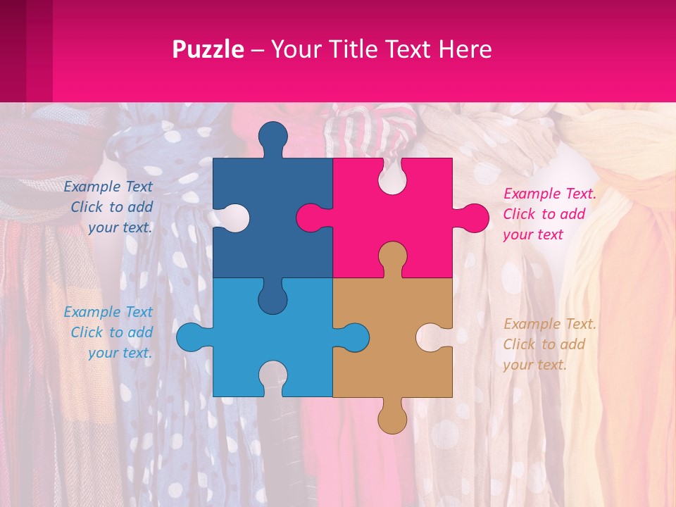 A Bunch Of Scarves Are Lined Up In A Row PowerPoint Template
