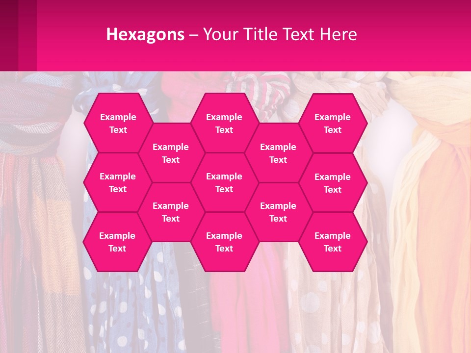 A Bunch Of Scarves Are Lined Up In A Row PowerPoint Template