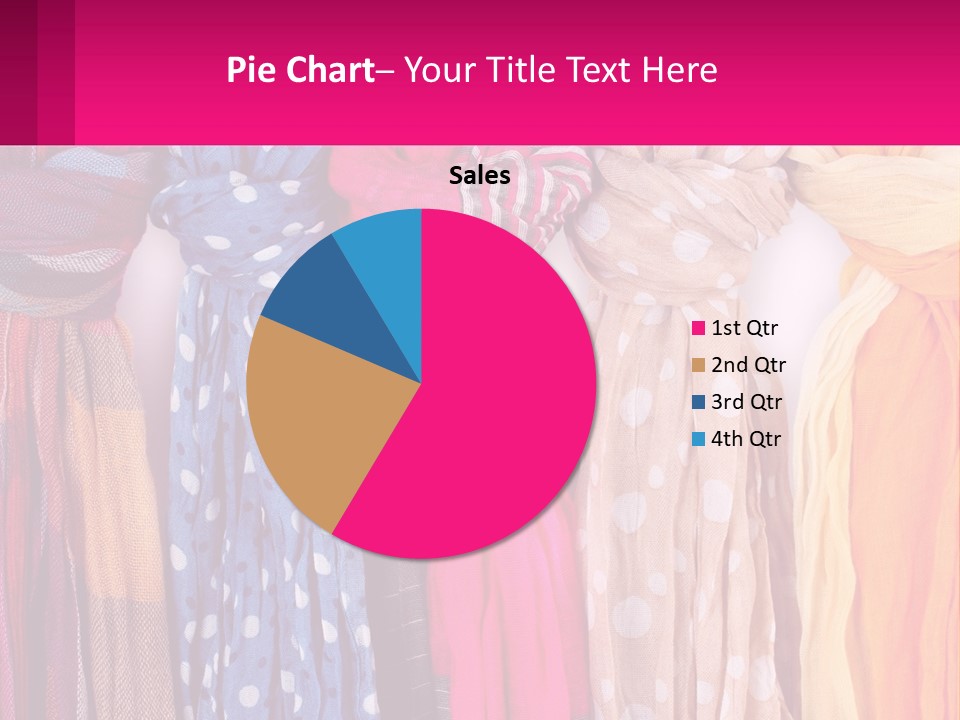 A Bunch Of Scarves Are Lined Up In A Row PowerPoint Template