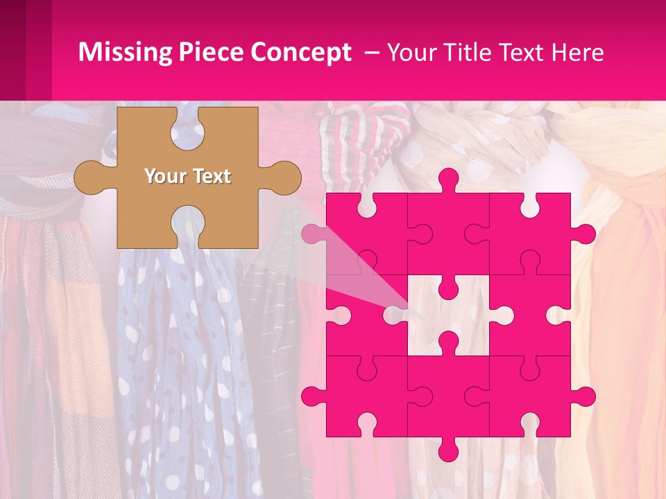 A Bunch Of Scarves Are Lined Up In A Row PowerPoint Template