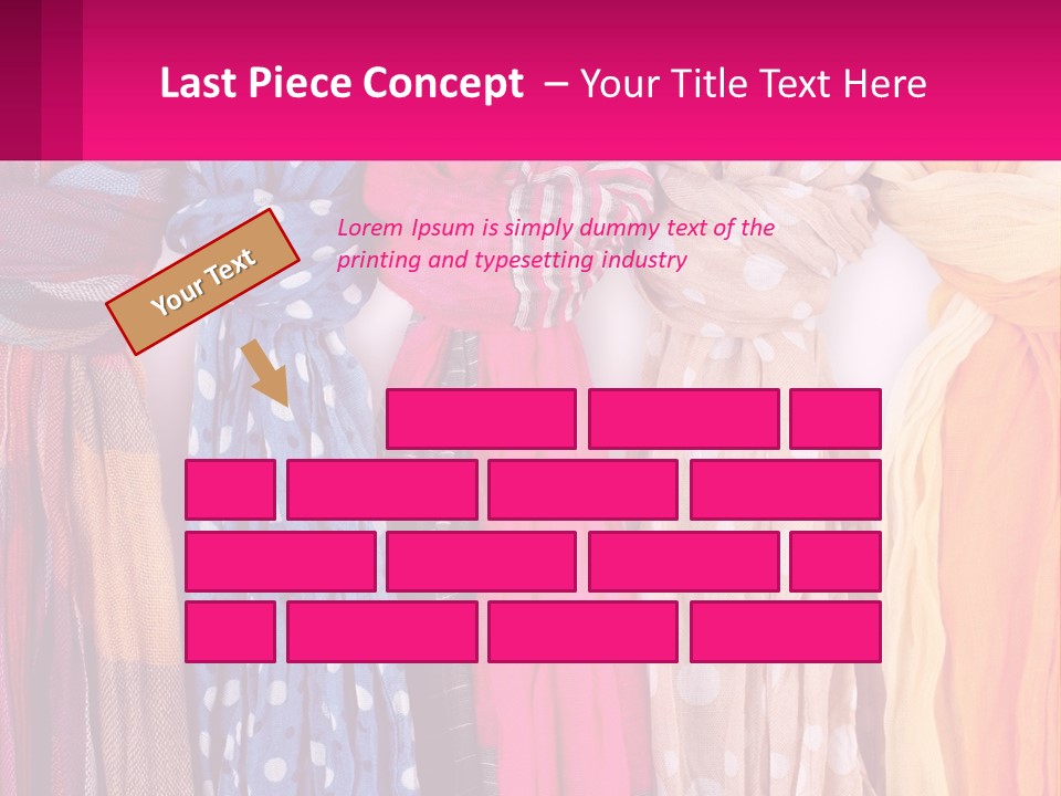 A Bunch Of Scarves Are Lined Up In A Row PowerPoint Template