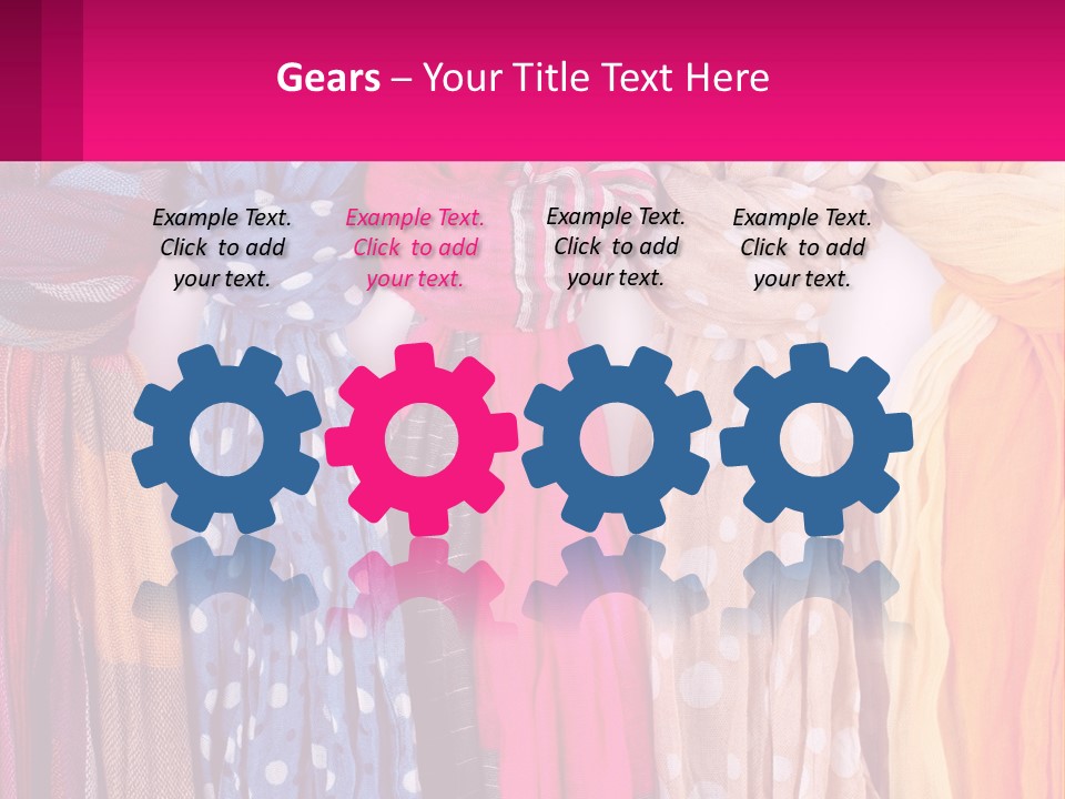A Bunch Of Scarves Are Lined Up In A Row PowerPoint Template