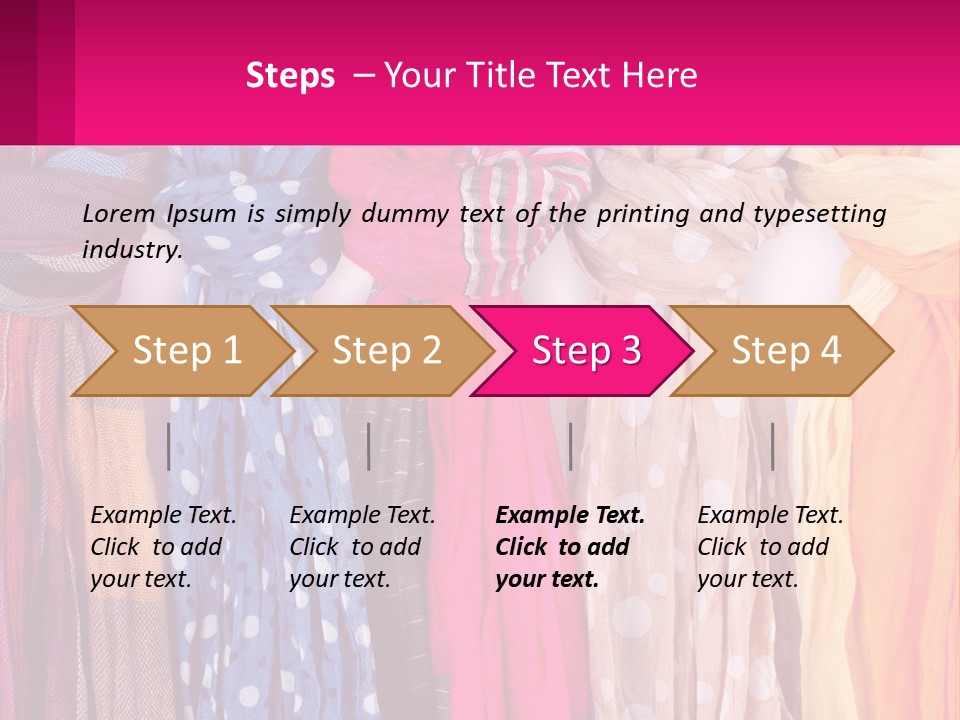 A Bunch Of Scarves Are Lined Up In A Row PowerPoint Template