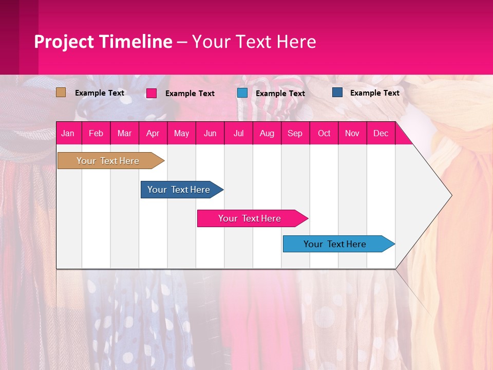 A Bunch Of Scarves Are Lined Up In A Row PowerPoint Template