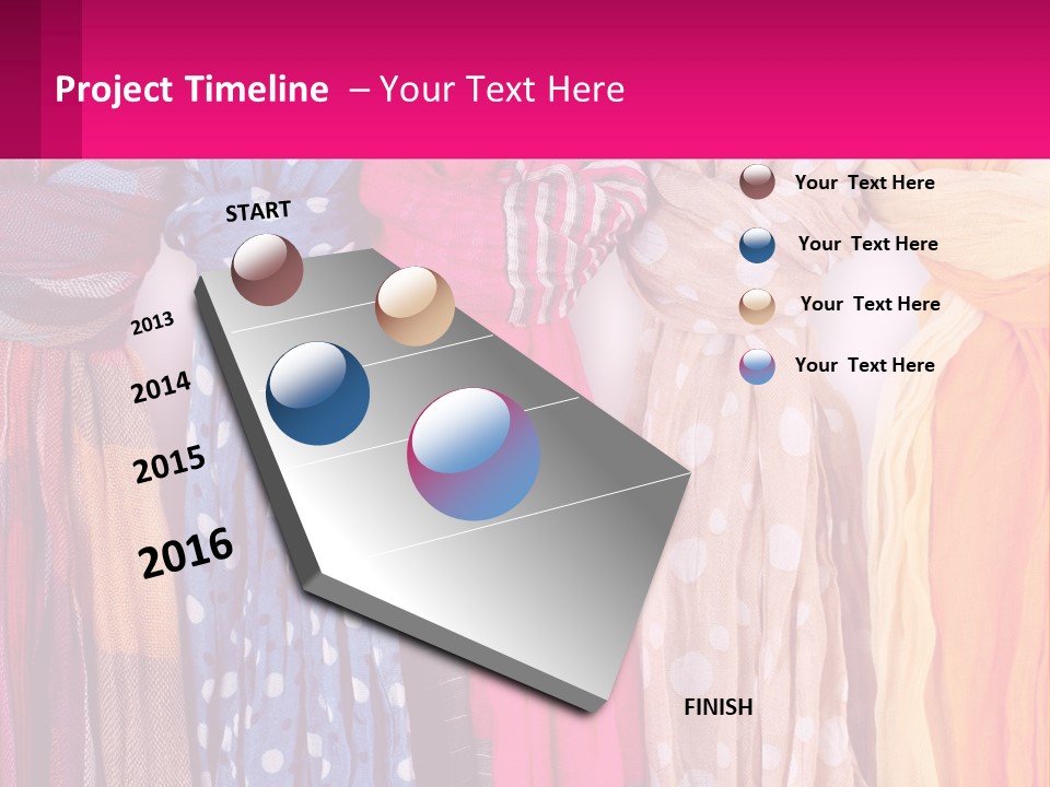 A Bunch Of Scarves Are Lined Up In A Row PowerPoint Template