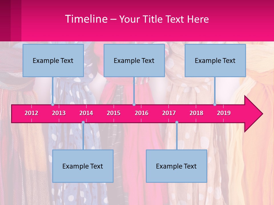A Bunch Of Scarves Are Lined Up In A Row PowerPoint Template