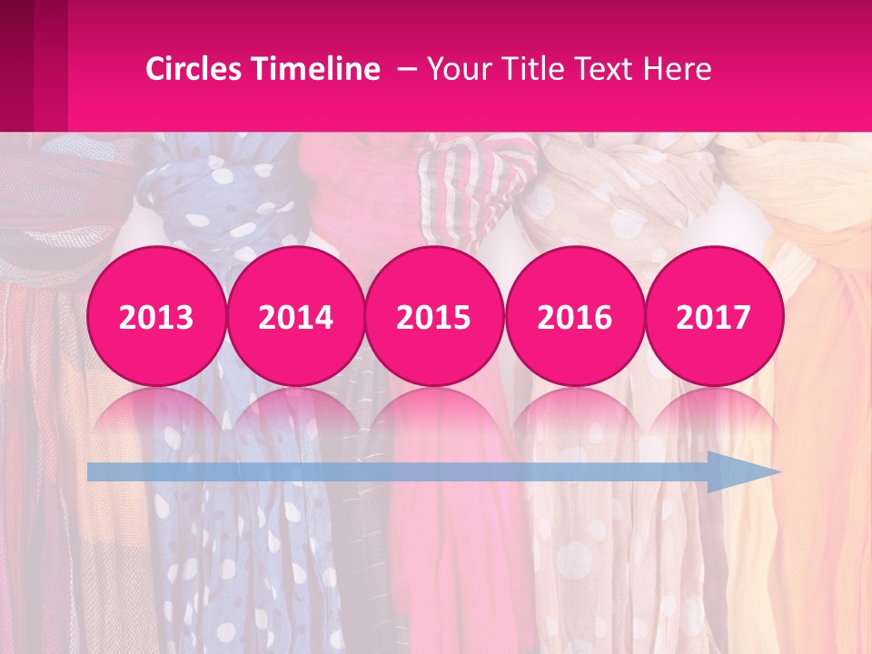 A Bunch Of Scarves Are Lined Up In A Row PowerPoint Template