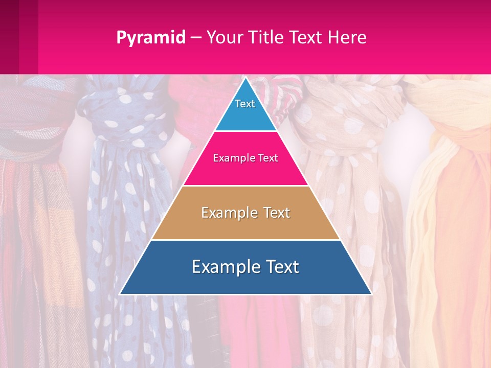 A Bunch Of Scarves Are Lined Up In A Row PowerPoint Template