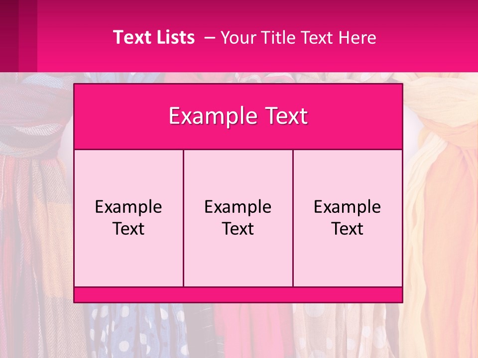 A Bunch Of Scarves Are Lined Up In A Row PowerPoint Template