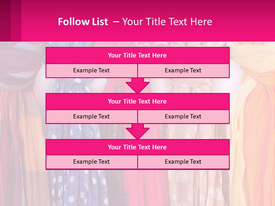 A Bunch Of Scarves Are Lined Up In A Row PowerPoint Template