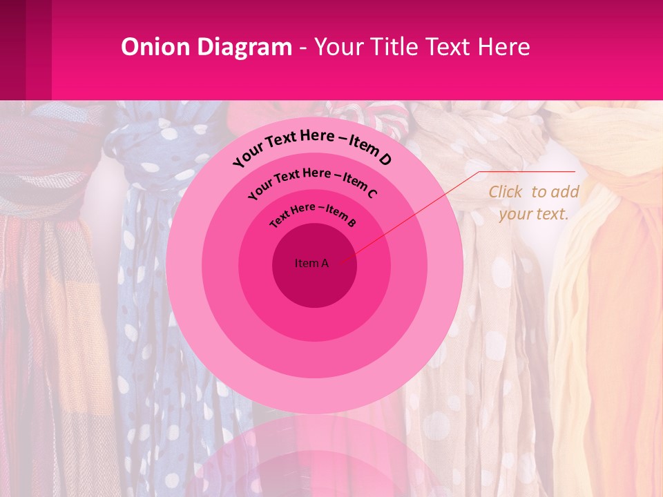 A Bunch Of Scarves Are Lined Up In A Row PowerPoint Template