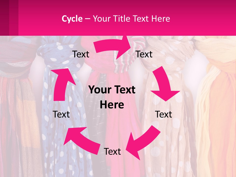 A Bunch Of Scarves Are Lined Up In A Row PowerPoint Template