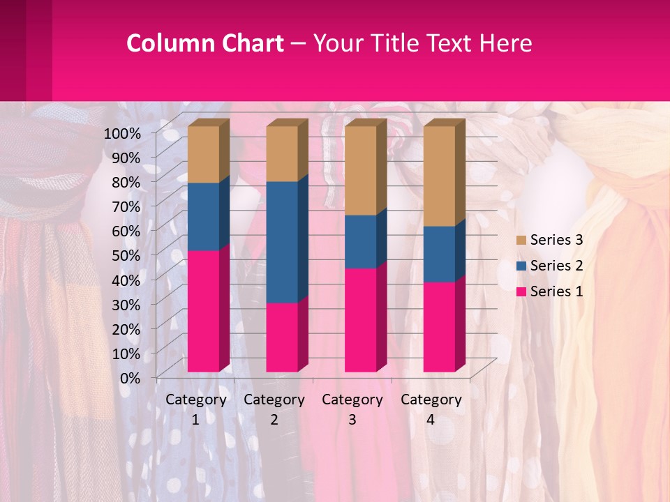 A Bunch Of Scarves Are Lined Up In A Row PowerPoint Template
