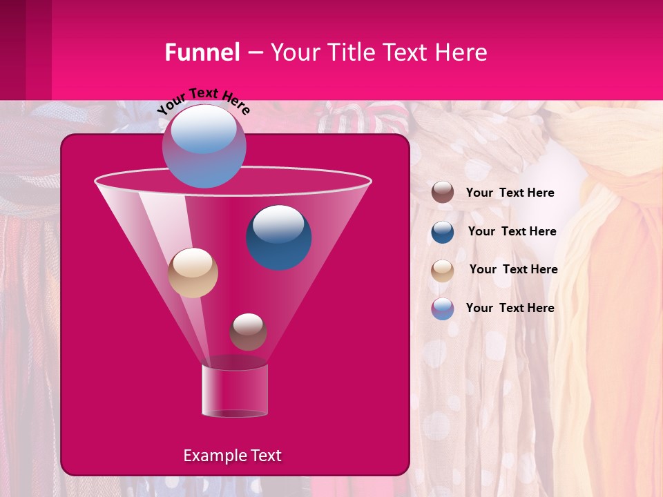 A Bunch Of Scarves Are Lined Up In A Row PowerPoint Template